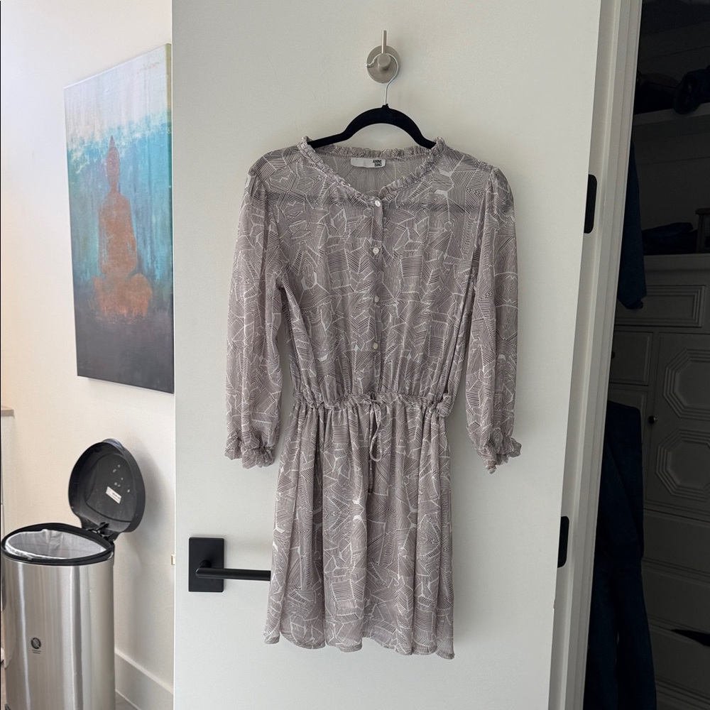 Anine Bing Light Gray Long Sleeve Dress